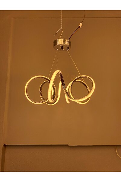 Zeya Lighting Yüksek Aydınlatmalı Kuğu Model krom kaplama sarkıt modern 3 renk led avize