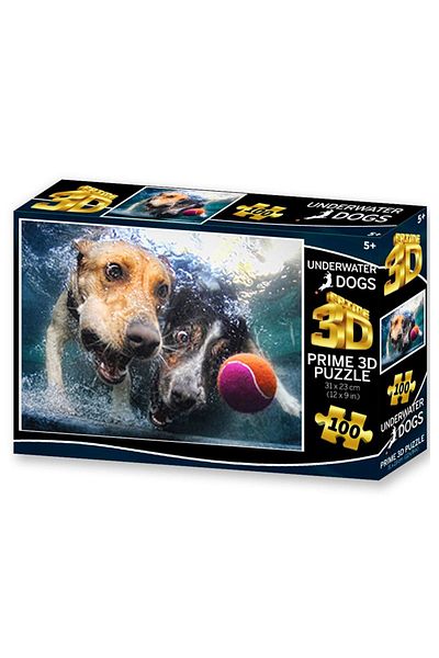 Prime 3D 20529 Model Dogs under Water Puzzle - 100 Pieces