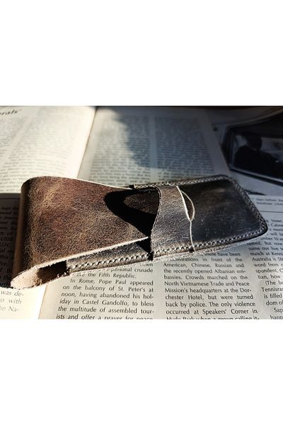 Mahfuz Crazy Hors Genuine Leather Pencil Case - for Your Custom Pencils, 27cm and 6cm Length, Model 21105C