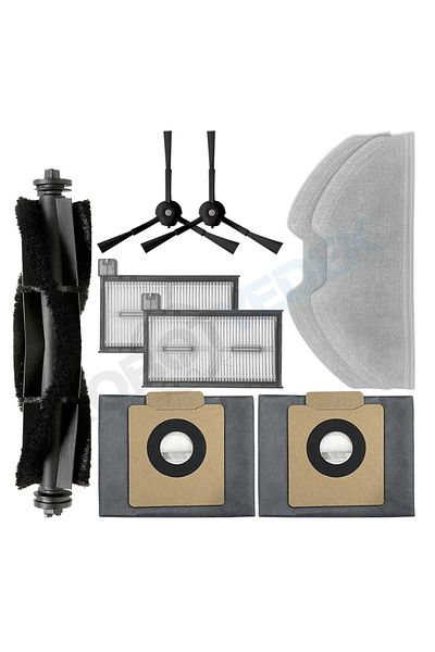 robotyedek Anker-Eufy X8 Pro Hybrid Compatible Replenishment Kit Brush Filter Mop Dust Bag 9 Pieces