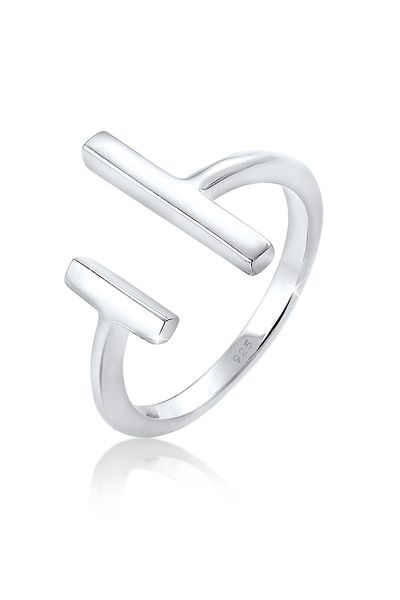 ELLI Dámský prsten Geo Rod Open Minimal z 925 Sterling Silver