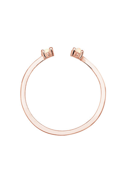 ELLI Nastavitelný oválný prsten Geo Opal 925 pozlacený stříbrem