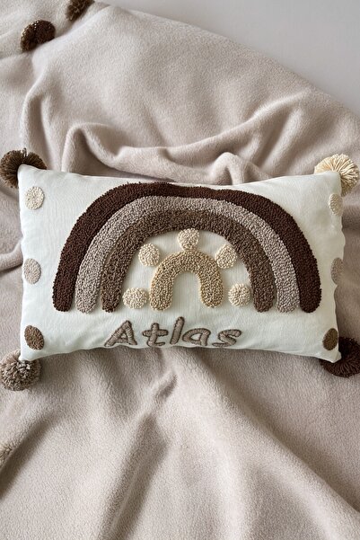 afralya home Bebek Dekoratif Kırlent/isimli Bebek Takı Yastığı /bebek Dekorat...