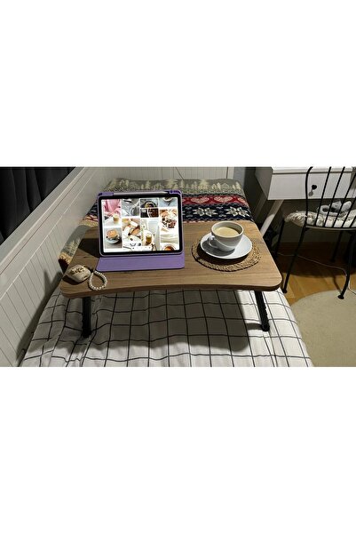 CFA DEKOR SEYYAR LAPTOP SEHPASI , KATLANIR KAHVALTI MASASI , 60cm x 35cm Atlantik çam