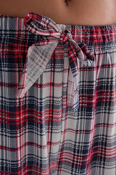 Arvin Pijama Colorful Plaid Printed Unisex Cotton Pajama Bottoms - Relaxed Fit