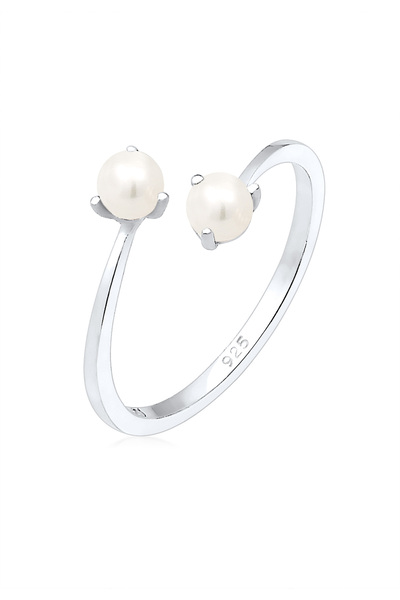 ELLI Prsten Nastavitelná perla Sladkovodní kultivovaná perla 925 Sterling Silver