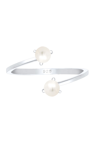 ELLI Prsten Nastavitelná perla Sladkovodní kultivovaná perla 925 Sterling Silver