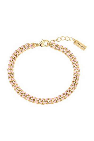 YOKOAMİİ Modeschmuckarmband Armband gelbgold Emaille rosa