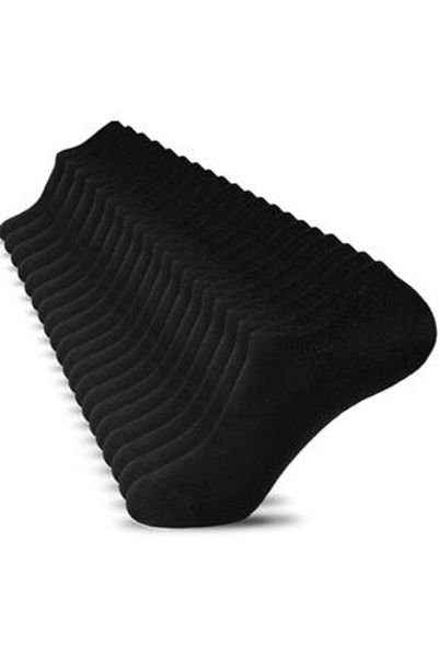 BUST SOCKS 10 чифта памучен икономичен комплект черни спортни чорапи и чорапи за бягане