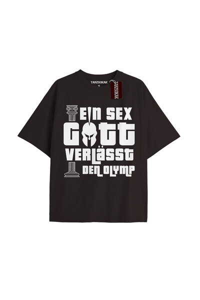 TIMESWASTINGIRL GOTT VERLASST DEN OLYMP Tricou unisex supradimensionat cu imp...