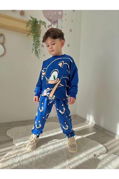 öykümgaleria Boy's 2 Thread Seasonal Sonic Bottom Top Set