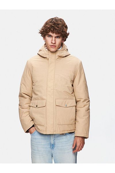 Ltb Παλτό Puffer Beige με κουκούλα