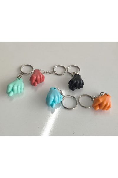 Mor Designer Set of 5 NAH Marked Keychain Model - Blue, Green, Black, Red, Orange
