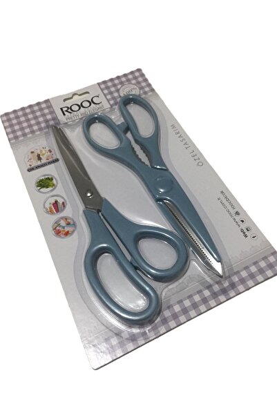 Rooc Özel Tasarımlı 2'li Makas Seti & Mavi