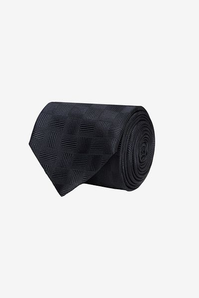 ALTINYILDIZ CLASSICS Men's Black Patterned Silk Tie