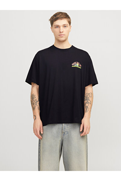 Jack & Jones Tricou negru pentru bărbați Jack Jones - Gât crew, Jorbıgwıg Tee...