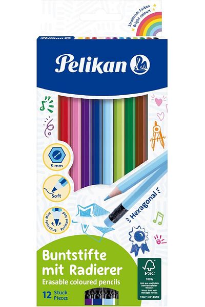 STOREMAX sivtcrt Dry Erase Crayons with Eraser Box of 12 Modern Design 1053513