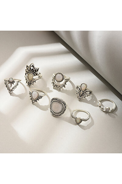 MURASSA BUTİK Vintage çoklu yüzük seti