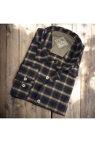 EREN STYLE Мъжка риза Lumberjack - памучна, с дълъг ръкав, стандартна K