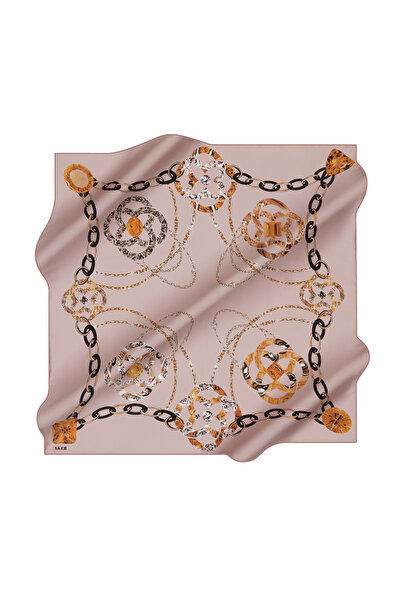 Aker 90X90 İpek Krep Saten Eşarp