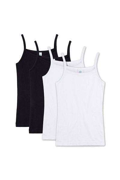 Sanetta Mädchen Unterhemd, 4er Pack - Shirt ohne Arme, Top