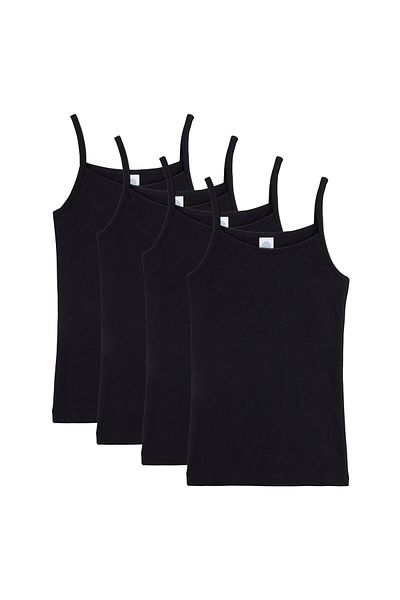 Sanetta Mädchen Unterhemd, 4er Pack - Shirt ohne Arme, Top