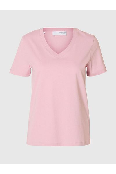 Selected Femme T-Shirt Klassisches V-neck