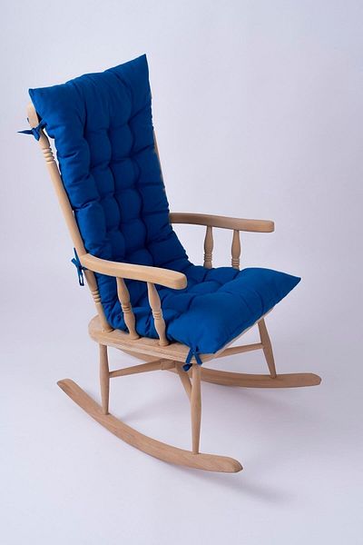 ALTINPAMUK Pernă pentru scaun Selen Lux Blue - 120x50cm Bancă, leagăn balansoar (NUMAI PERNA)