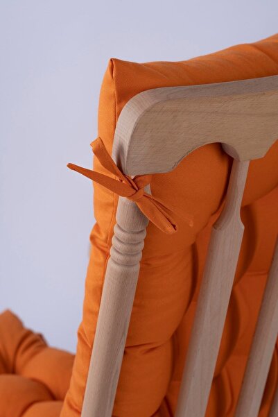 ALTINPAMUK Selen Luxury 120x50cm Orange Rocking Chair - Bench, Swing Cushion (Cushion Only)