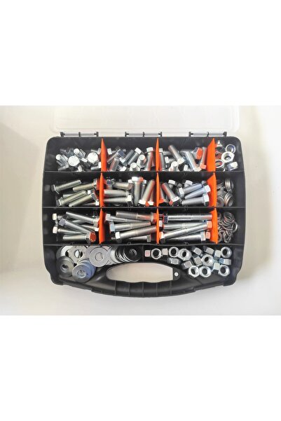 AY-CİV Ayaz M12 Çelik Civata Seti Anahtar Başlı Civata Seti 184 Parça