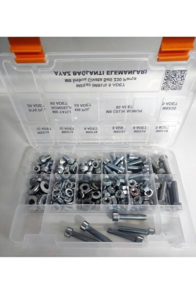 AY-CİV Ayaz M8 Imbus Civata Seti 230 Parça Dın 912 Alyan