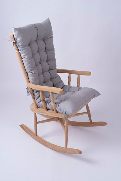 ALTINPAMUK Selen Luxury Grey Chair Cushion - Πάγκος 120x50cm, Swing Swinging Cushion (ΜΟΝΟ ΜΑΞΙΛΑΡΙ)