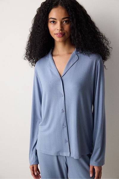 Penti Alia Hemd-Hosen-Pyjama-Set in Grau