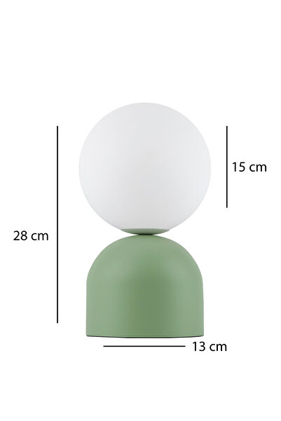 HOMİNG Homing Monte Küre Cam Abajur Masa Lambası Abajur Mint