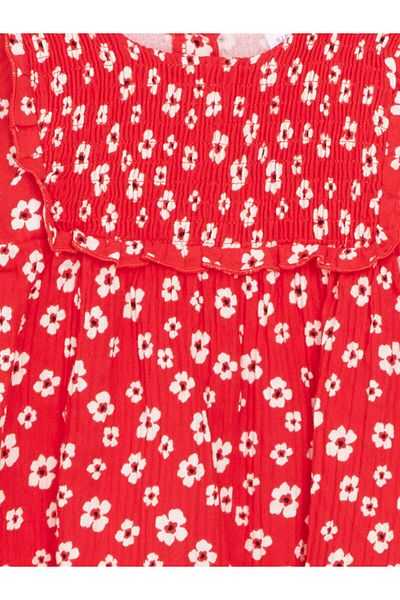 LC Waikiki Crew Neck Long Sleeve Floral Baby Girl Dress