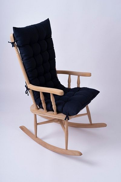 ALTINPAMUK Selen Luxury 120x50cm тъмно син стол - пейка, възглавница за люлка (само възглавница)