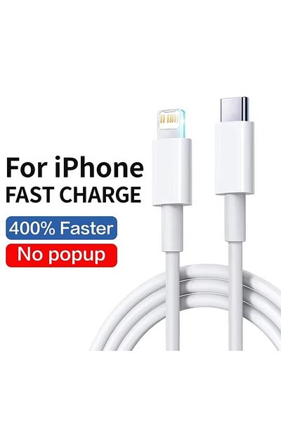 Choice كابل شحن سريع USB-C بطول 1 متر من النوع C إلى Lightning من I8 إلى I14 بقوة 20 وات لهاتف Apple Iphone 14 13 12 11