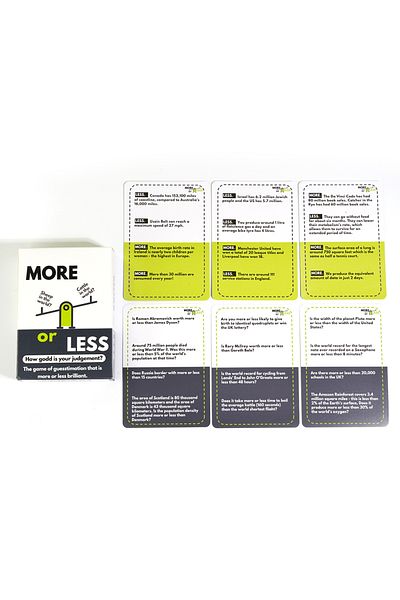 Choice More or Less Card Game How Good Is Your Judgement First Edition 1pc Educational Games Have a Gues...