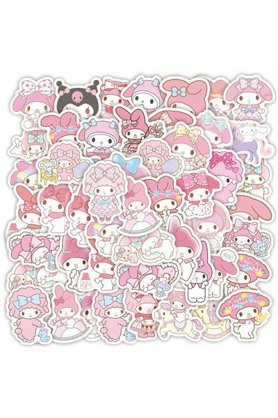 Choice 40pcs 40pcs Sanrio My Melody Stickers Cartoon Melody Rabbit Stickers For Notebook Laptop Suitcase Wa