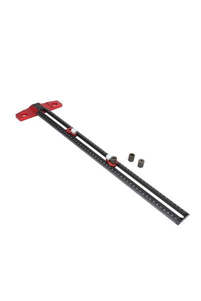 toohr 500mm Black Woodworking 2 In 1 Drilling Positioning Ruler Highprecision Scribe Marking T-ruler Dowel
