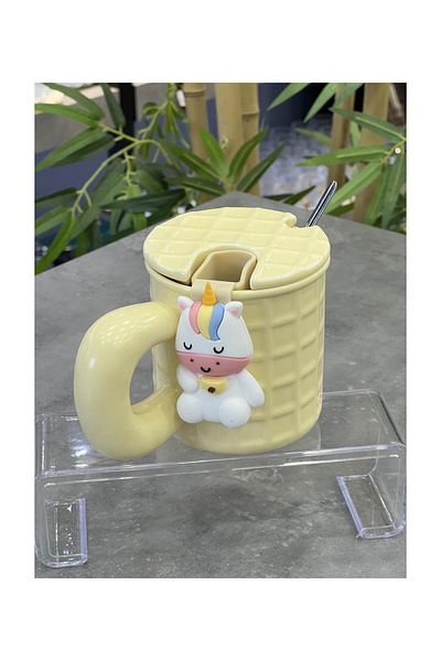 AROW Luxury Porcelain Figured Mug with Strainer and Lid V2