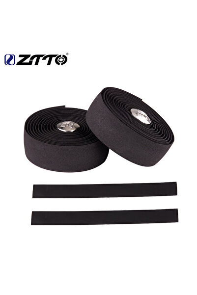 ZTTO أشرطة مقود الدراجة باللون الأسود بالكامل، مقابض من مادة EVA، إسفنجية، شر...