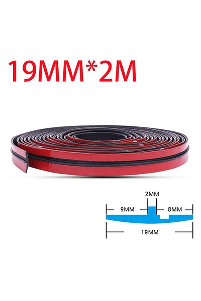 SEAMETAL 19mm X 2m Car Window Seal Strip Window Gap Filler Waterproof Weather Strip Noise Insulation