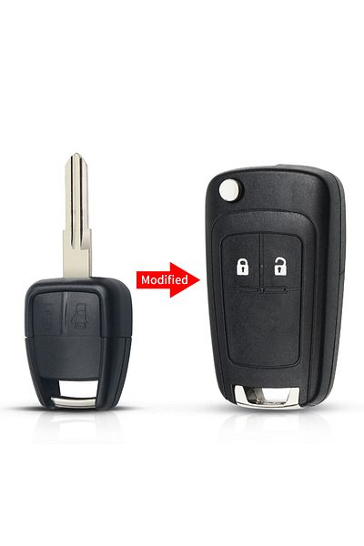 KEYYOU 2bt Right Blade Remote Key Shell For Chevrolet Cruze Aveo 2/3 Buttons Modified Flip Folding B