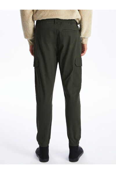 LC Waikiki Green Slim Fit Gabardine Men's Cargo Pants