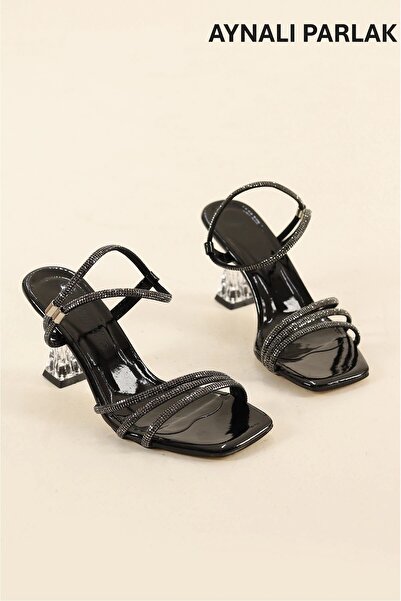 Katrem حذاء نسائي شفاف بكعب 7 سم