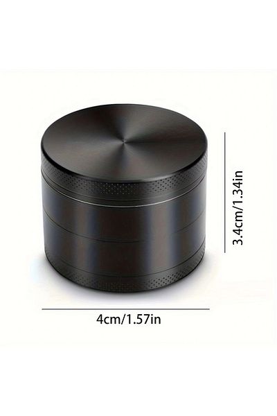 Choice 40mm-black 1.6/2inch Metal Herb Grinder 4-layers Spice Nut Crusher Mortar Mill Grass Raw Tobacco Gri