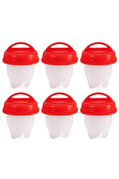 Choice 6pcs 3/6pcs Bpa Free Silicone Egg Boiler Steamer Non-stick Silicone Egg Cook Cups Fast Egg Poacher F