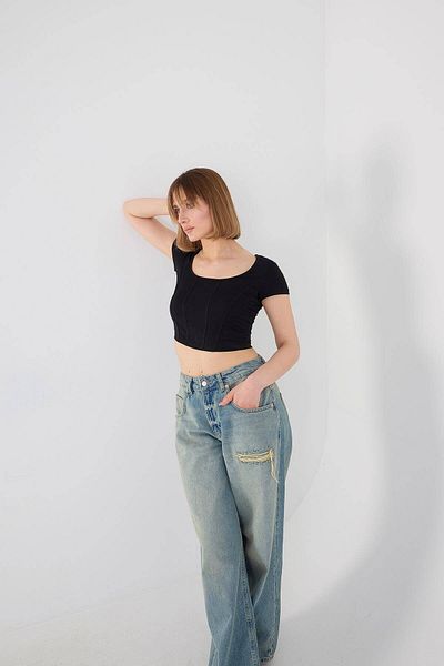 Addax Μπλούζα Crop Corset - B1529-i12