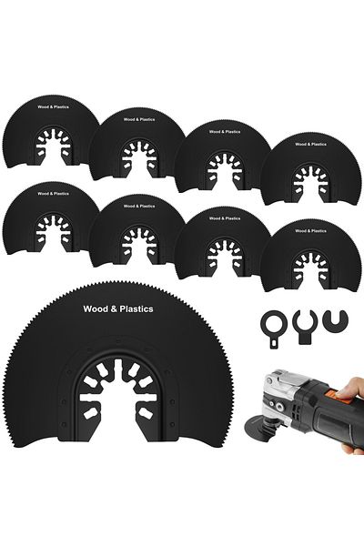 Toorise Multi Tools Blades Oscillating Saw Blade High Carbon Steel Multi-Function Semicircle Straight Ren...